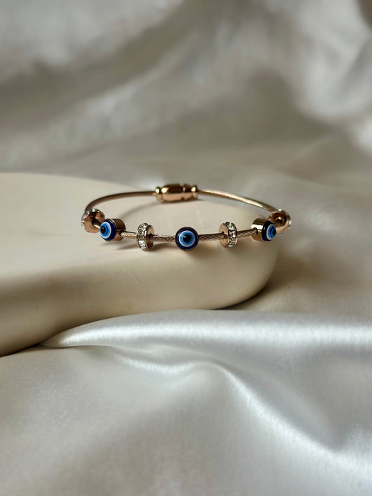 Evil Eye Bracelet - Rose Gold