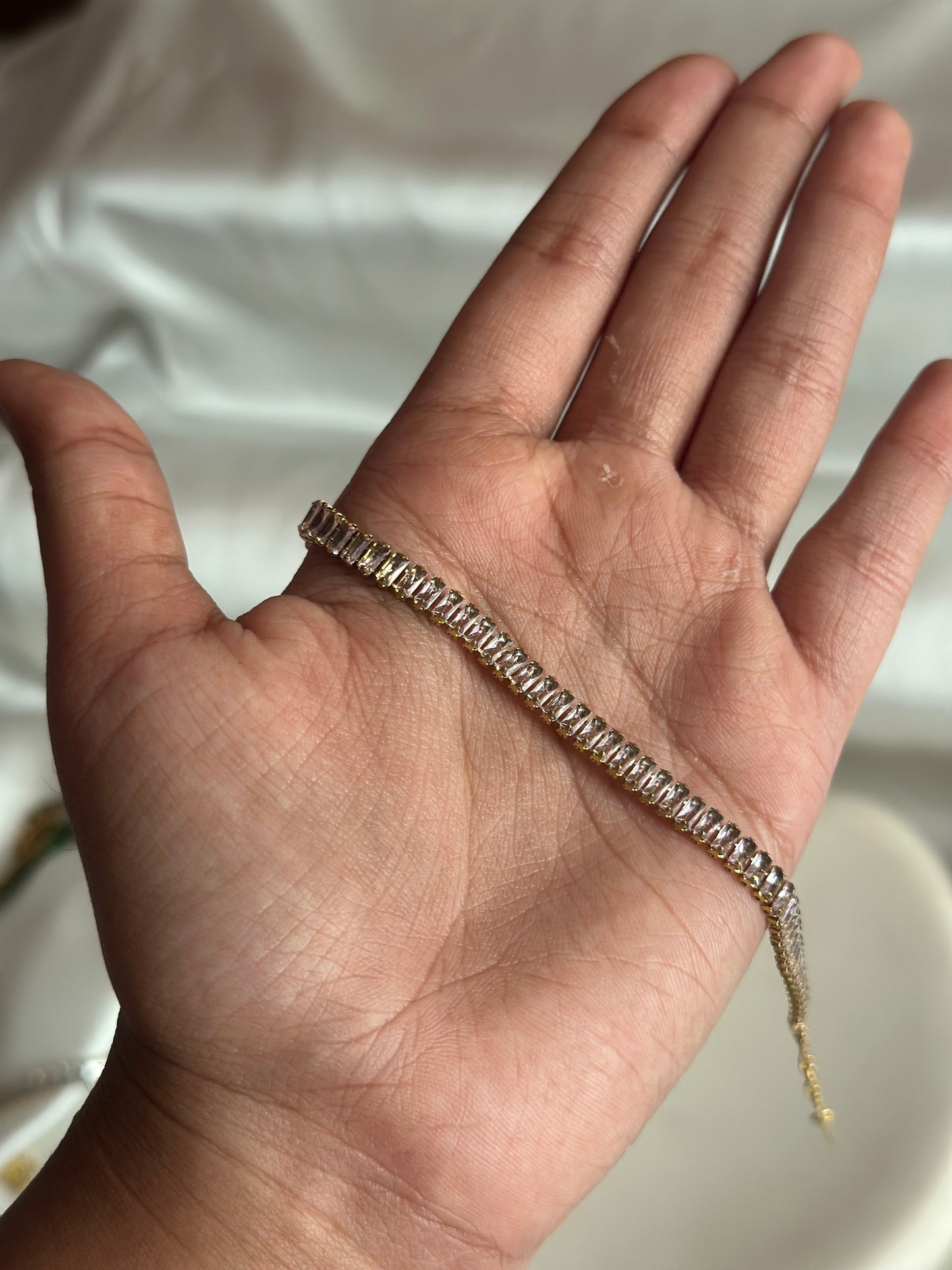 Luxe Tennis Bracelet - Baby Pink