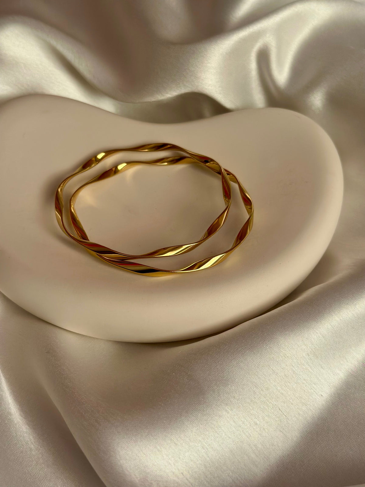 Twisted Bangles and Luxe Oval Cuff Bundle ( A Pair Each)