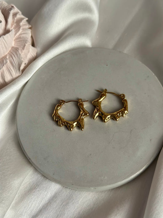 Abstract Drip Hoops