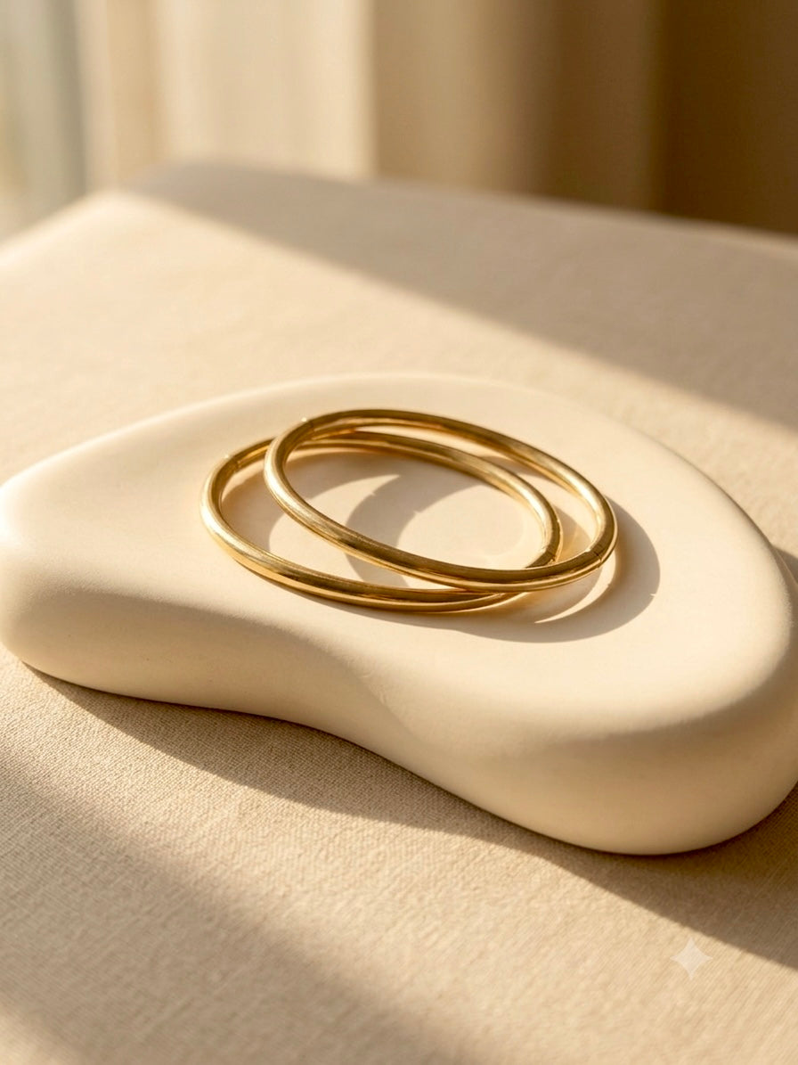 Twisted Bangles and Luxe Oval Cuff Bundle ( A Pair Each)