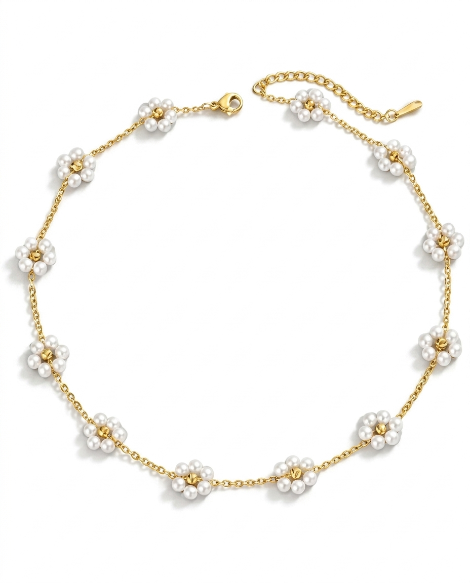 Pearl Flower Necklace