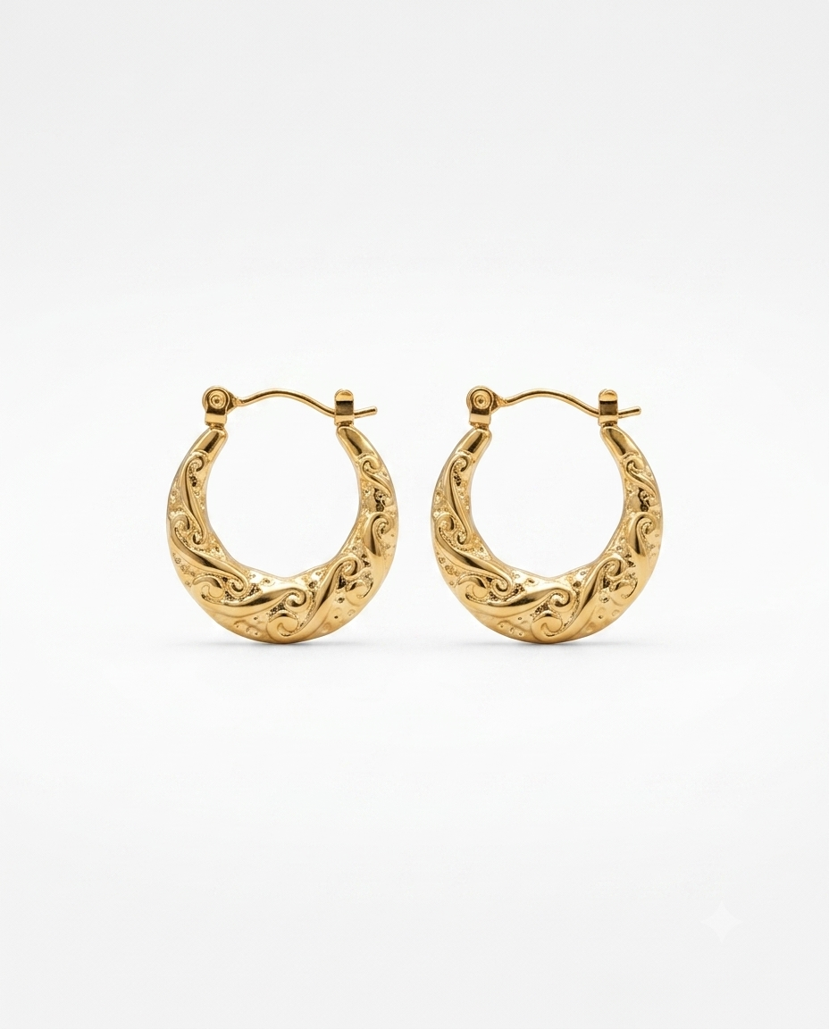 Mia Patterned Hoops