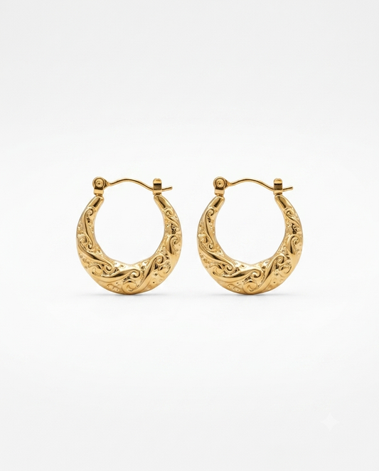 Mia Patterned Hoops