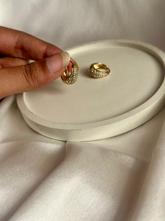 Tiny Studded Hoops