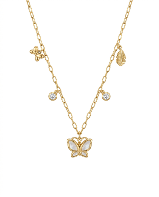 Dainty Butterfly Charm Necklace