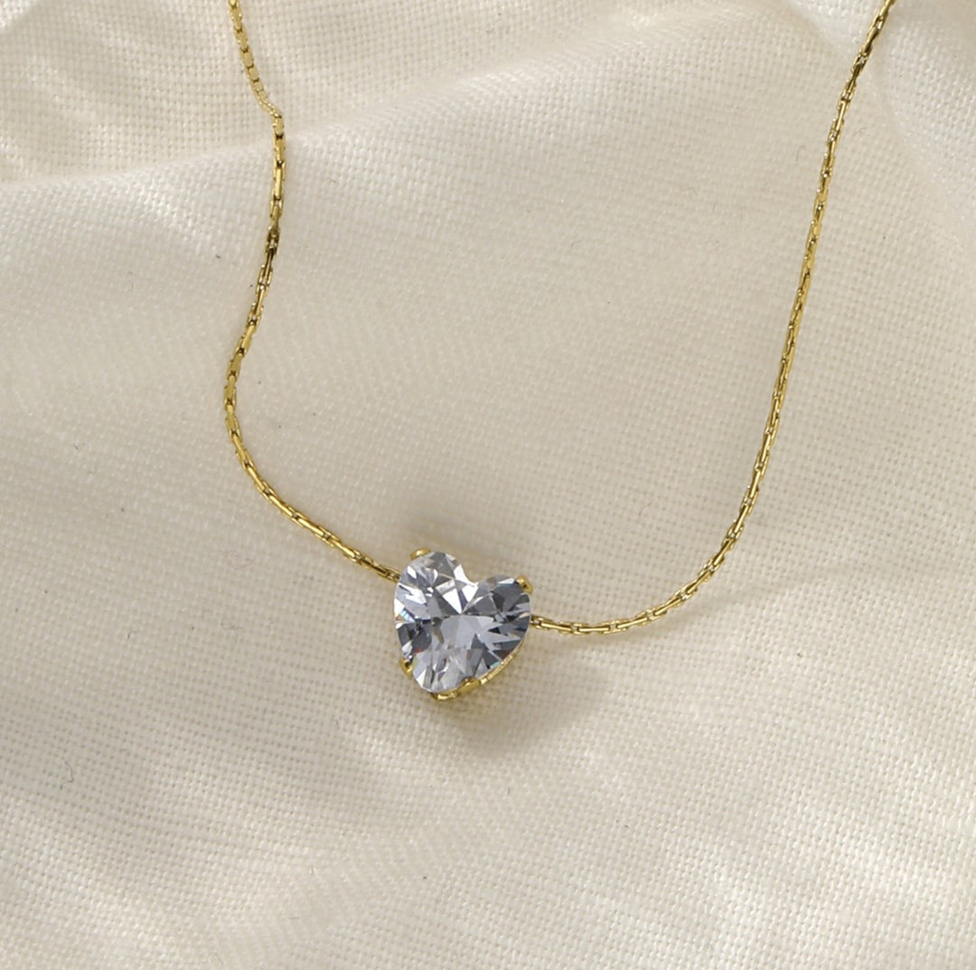 Heart Solitaire Necklace