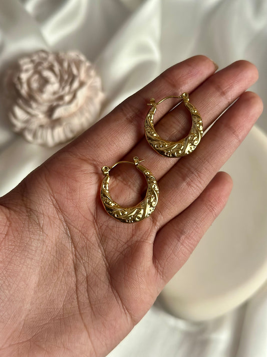 Mia Patterned Hoops