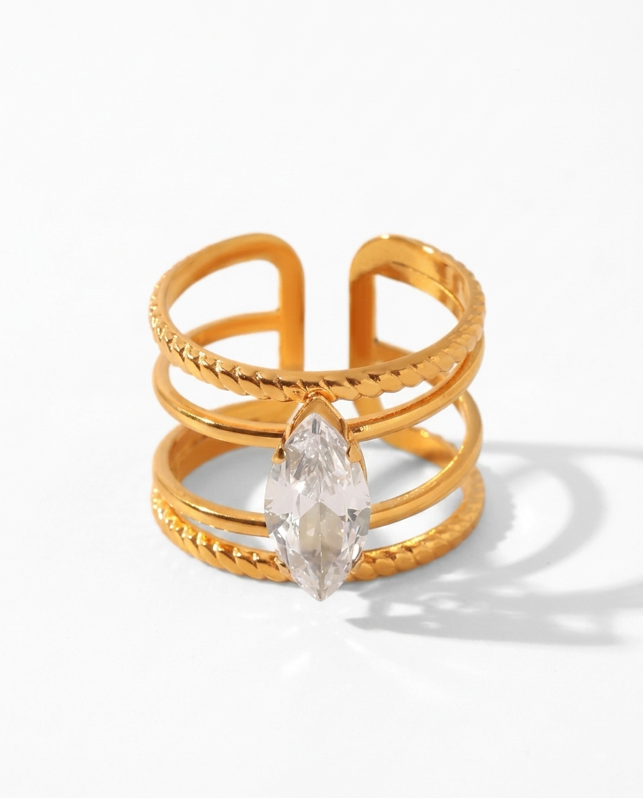 Luna Statement Ring - Adjustable