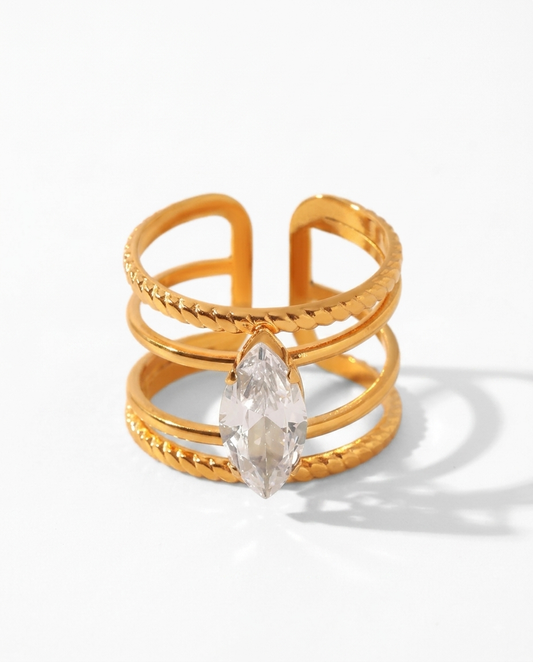 Luna Statement Ring - Adjustable
