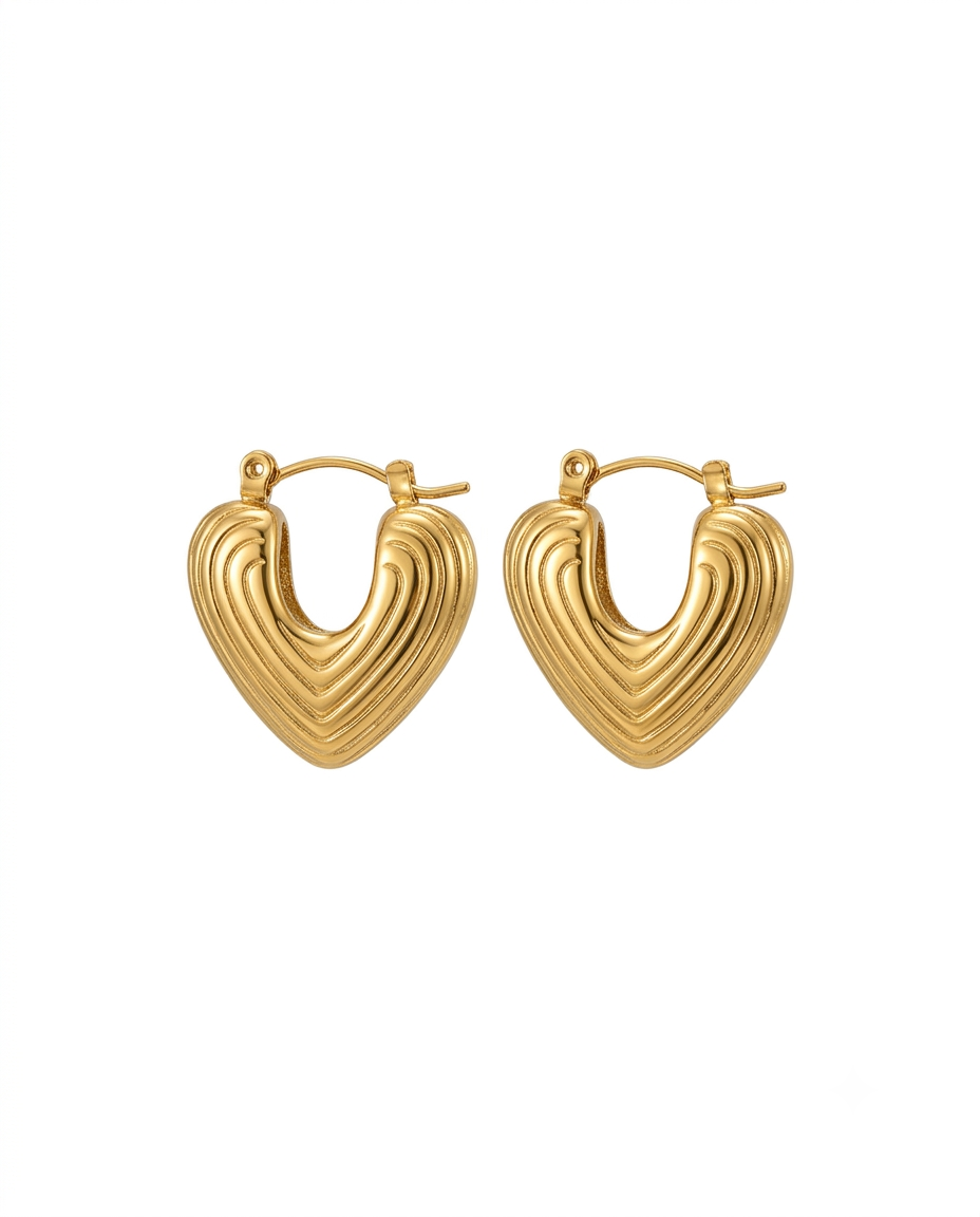 Chunky Heart Hoops
