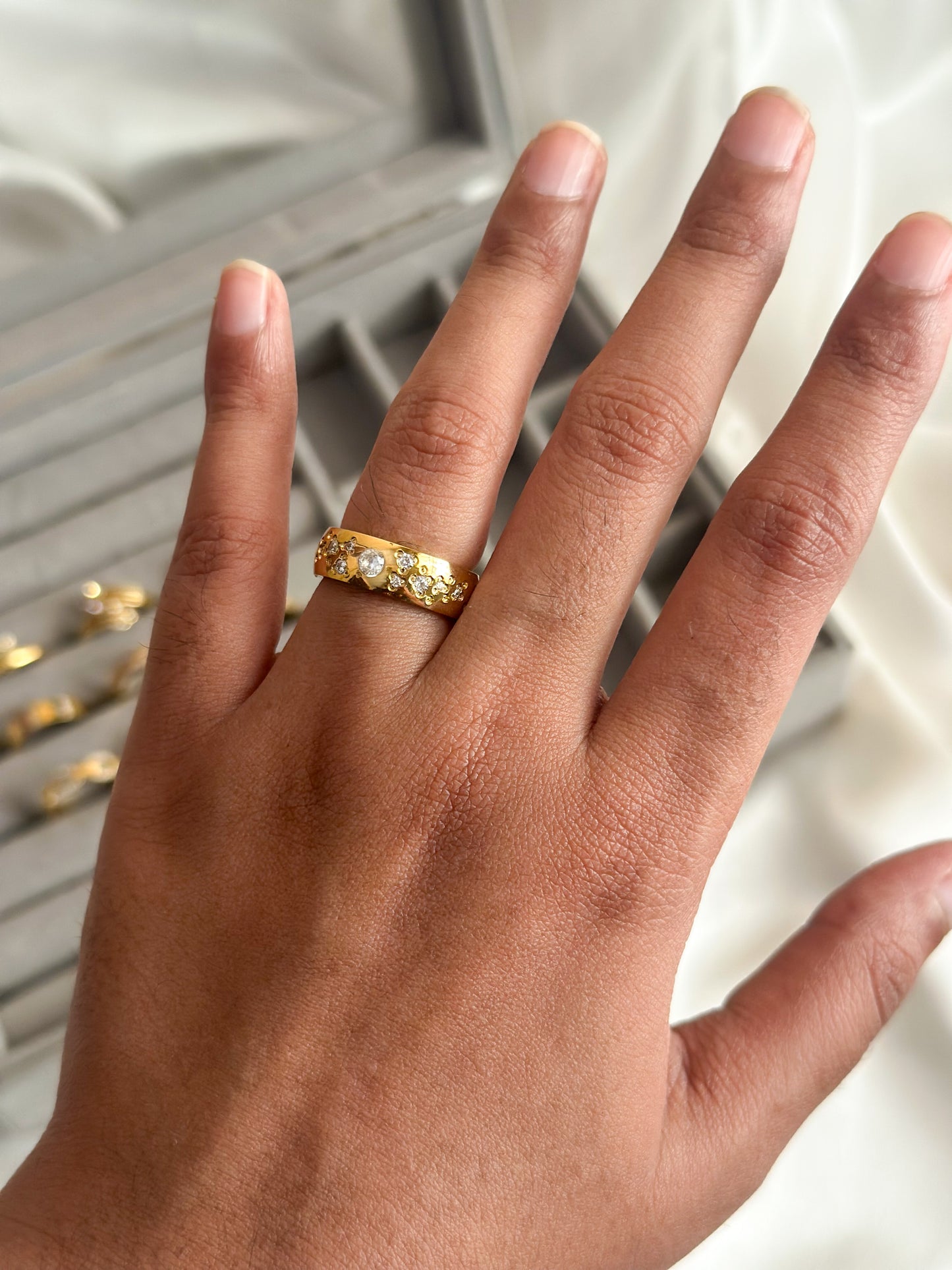 Luxe Statement Studded Ring