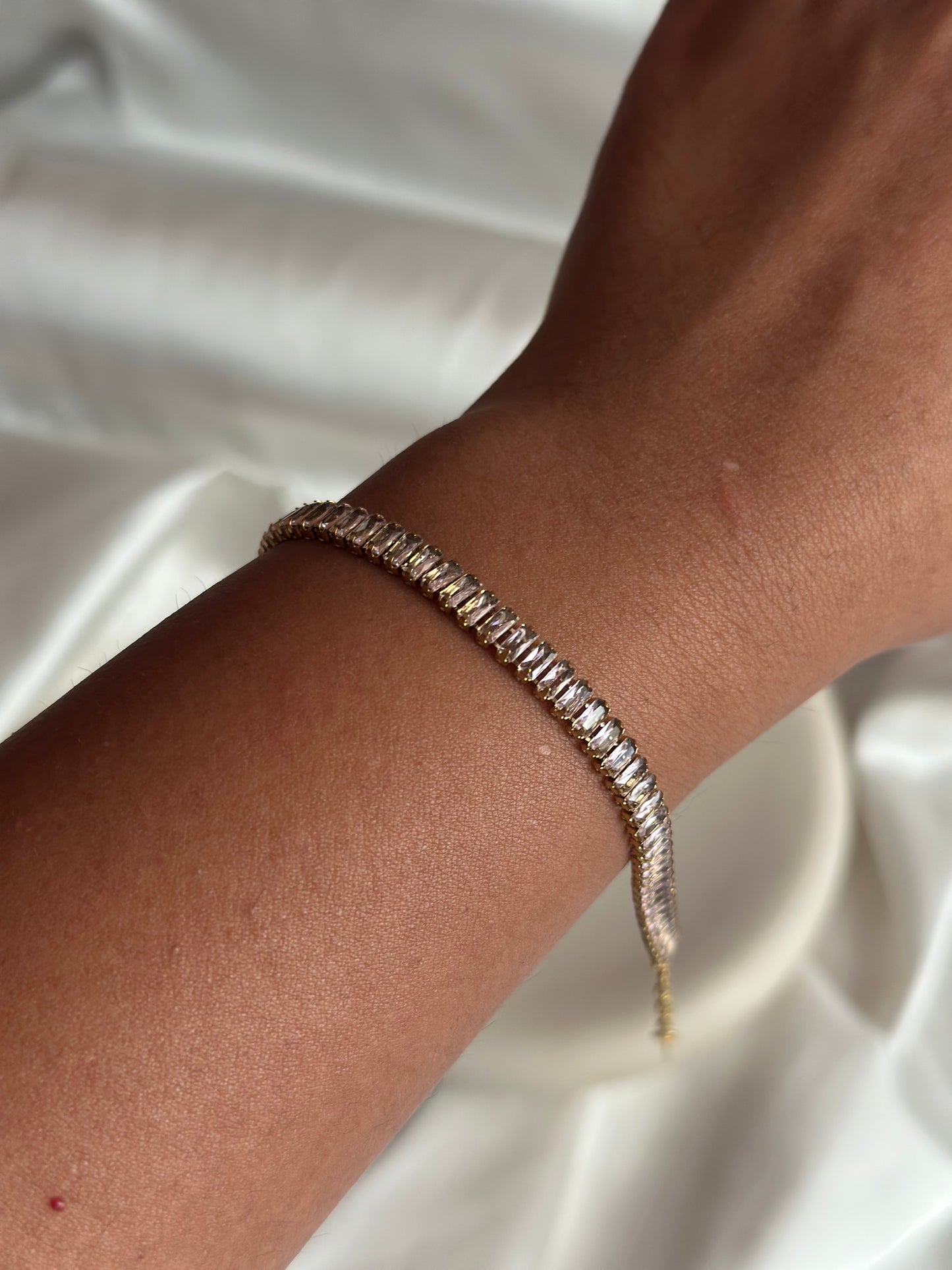 Luxe Tennis Bracelet - Baby Pink