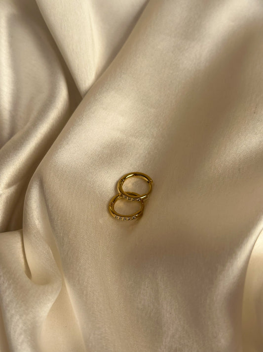 Minimal Studded Hoops