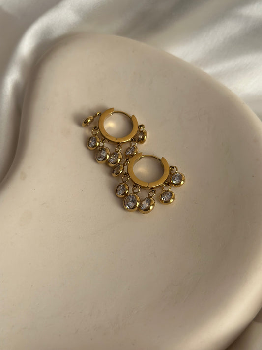 Eternal fall earrings - White