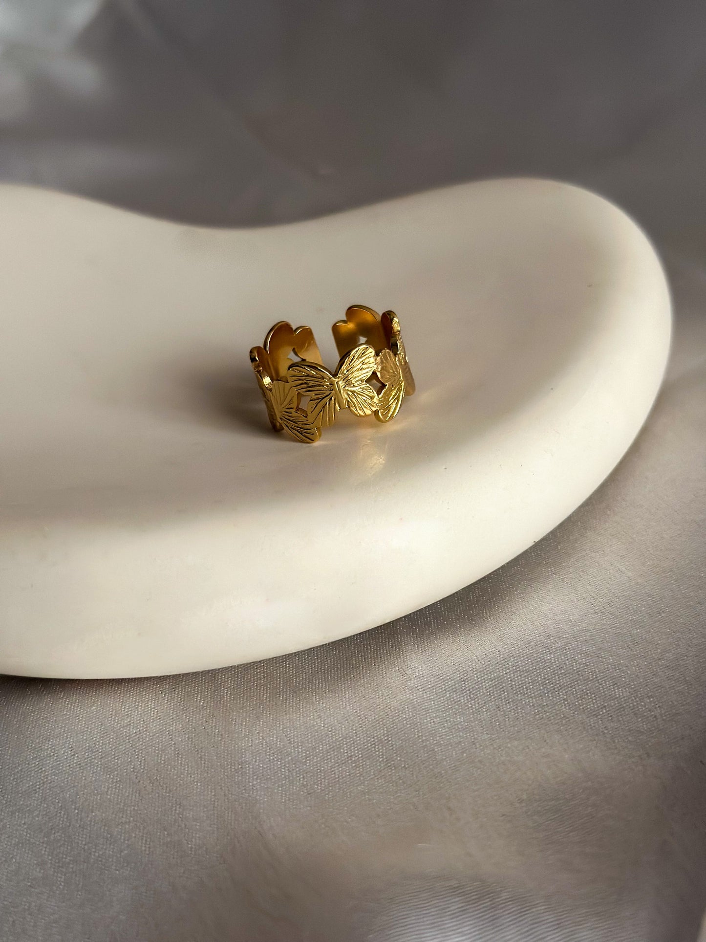 Statement Butterfly Ring - Adjustable