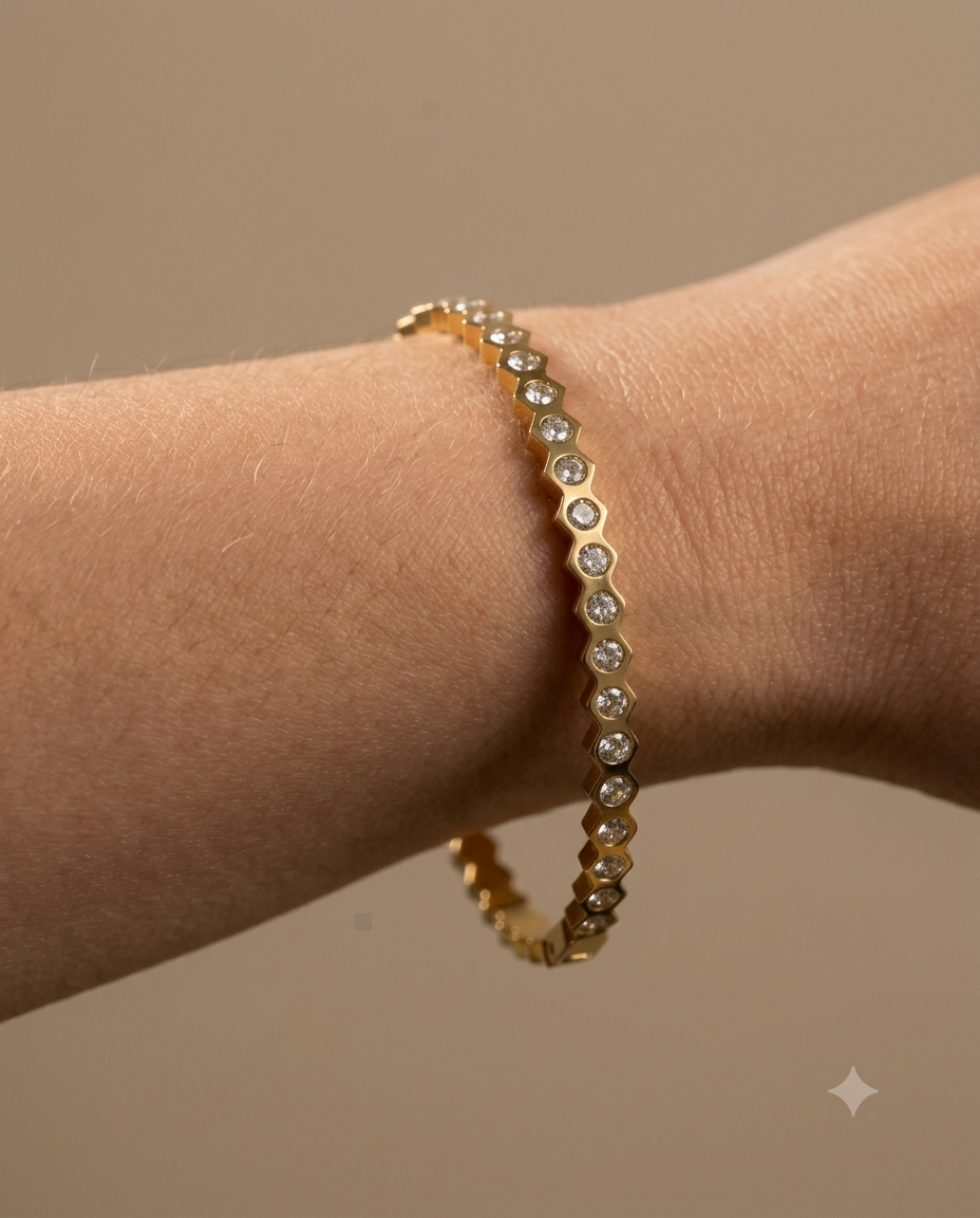 Thea Hexagon Cuff