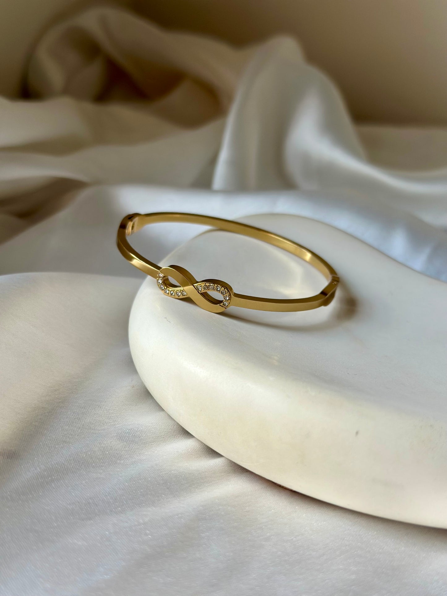 Infinity studded cuff