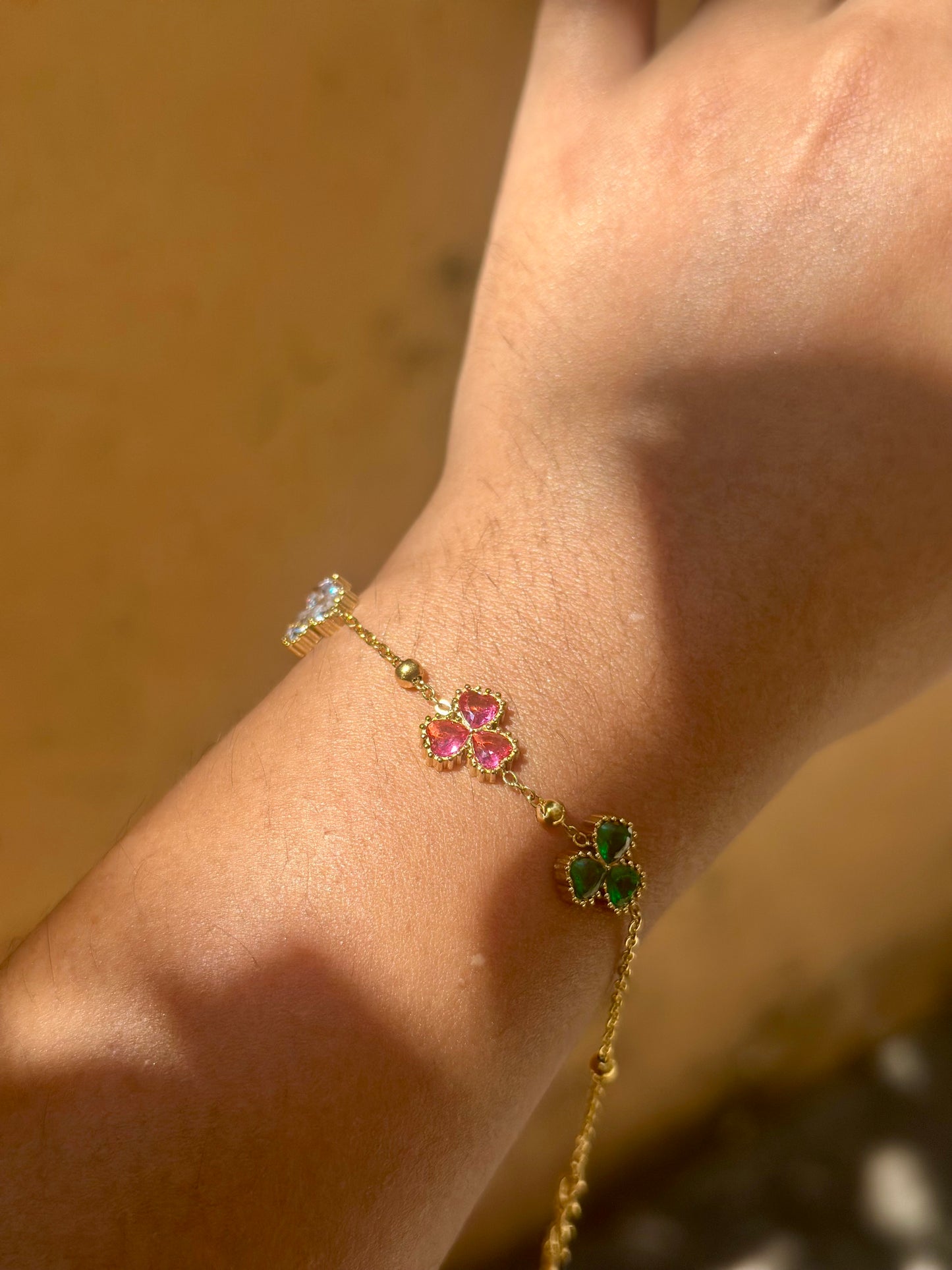 Multicolour Clover Bracelet