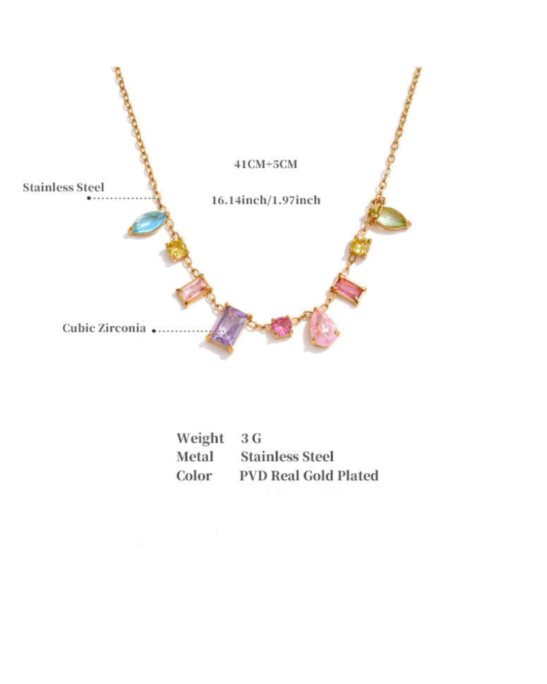 Glimmer Necklace - Multicolour