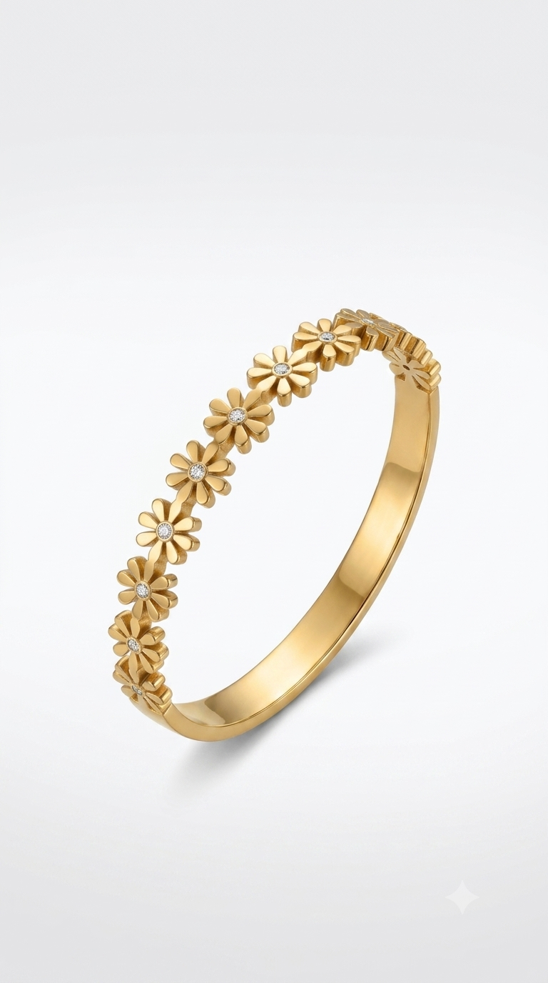 Elegant Flower Cuff