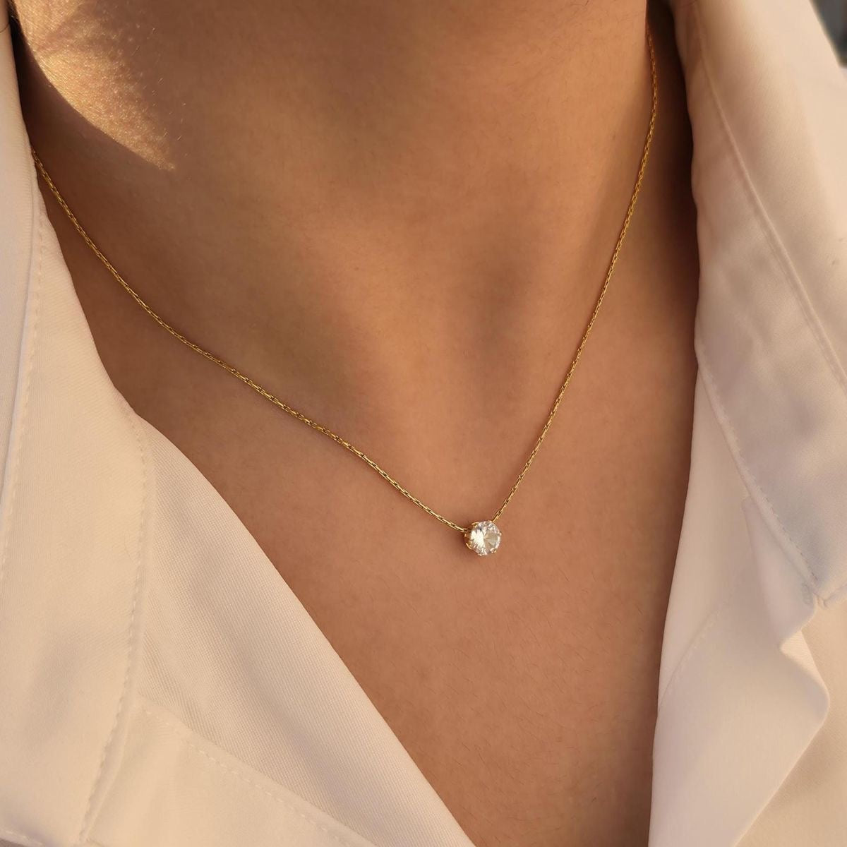 Solitaire Diamond Necklace
