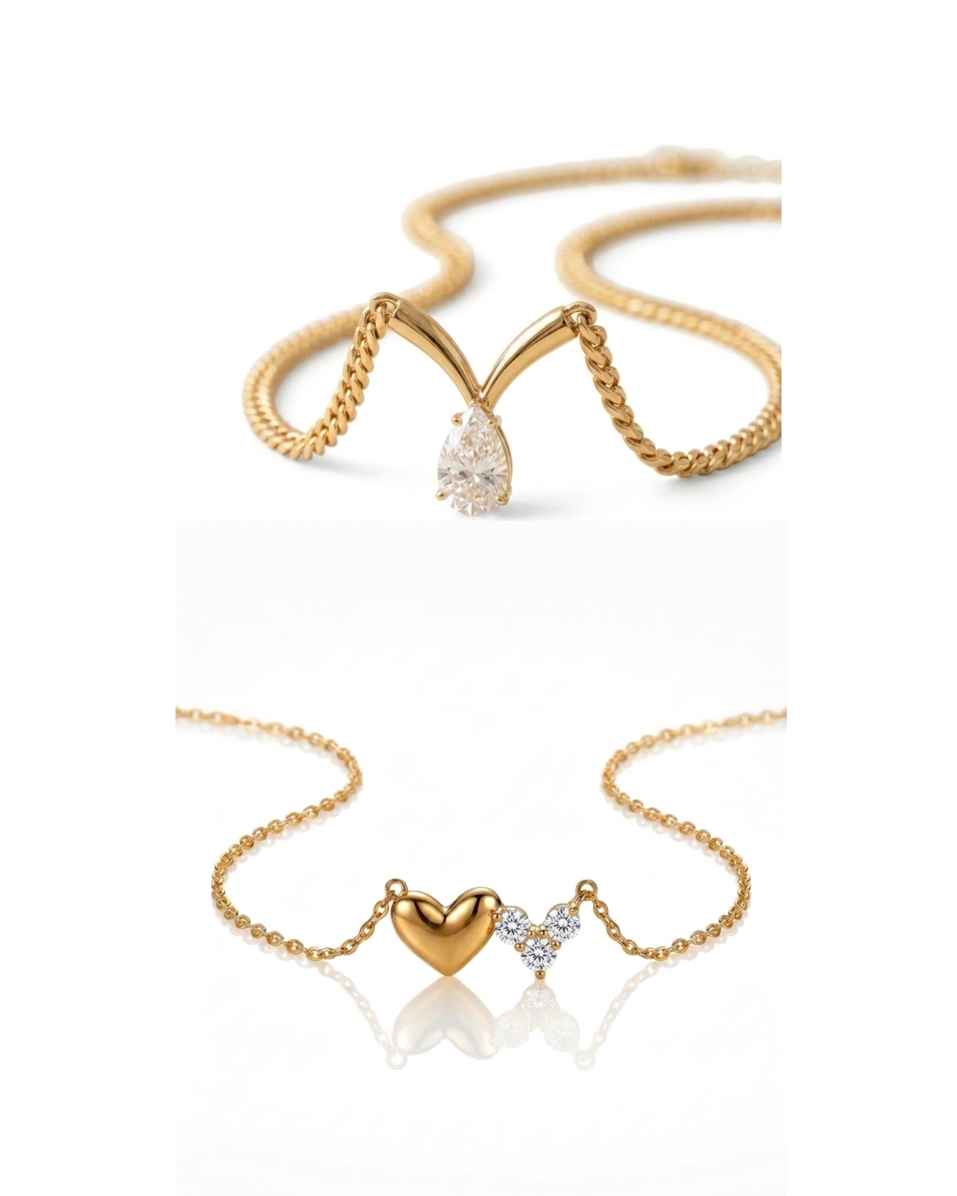 Aurelia Statement Necklace and Heirloom Heart Necklace Bundle