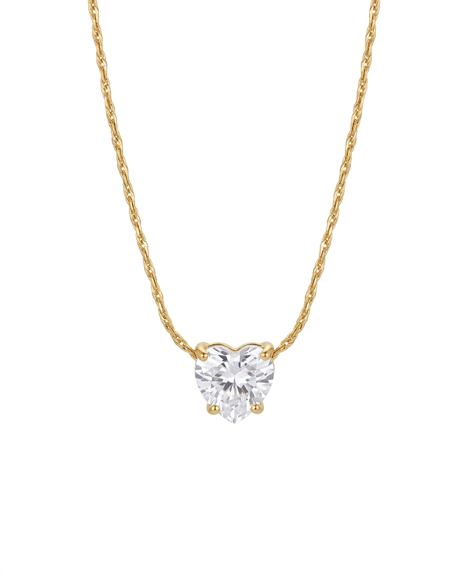 Heart Solitaire Necklace