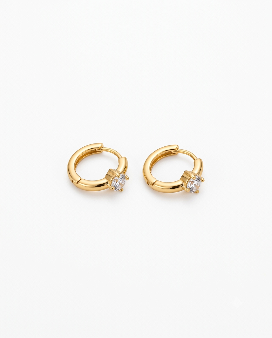 Tiny Diamond Hoop