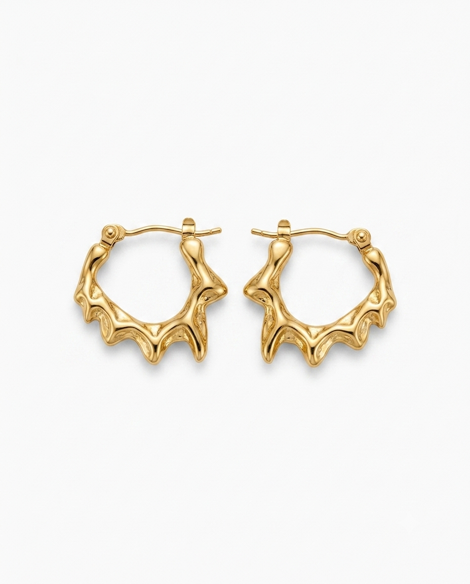 Abstract Drip Hoops