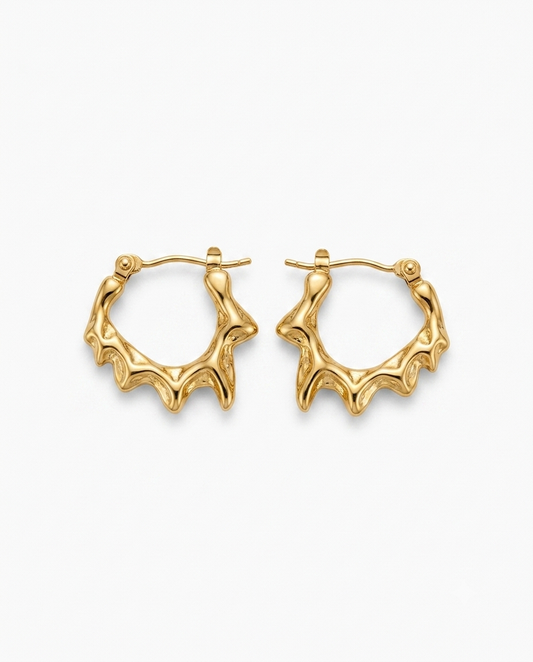 Abstract Drip Hoops